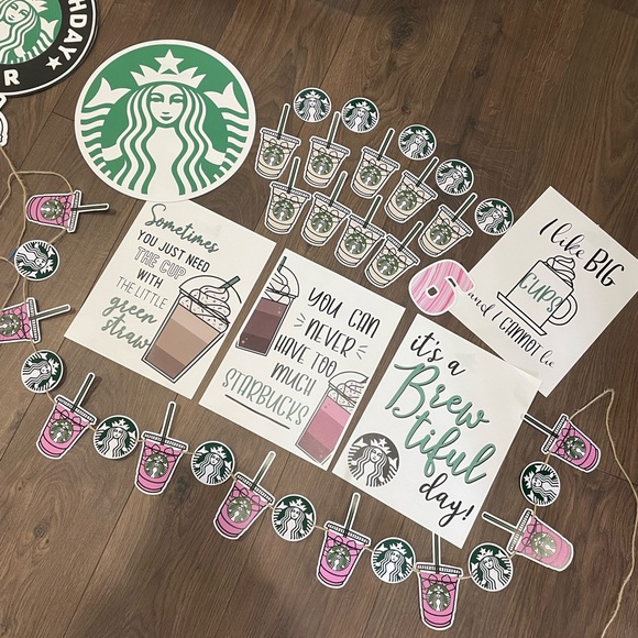 Starbucks birthday party decorations